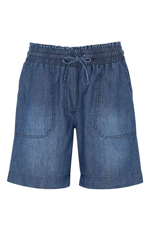 Cellbes Denimshorts med resår i midjan Blå denim
