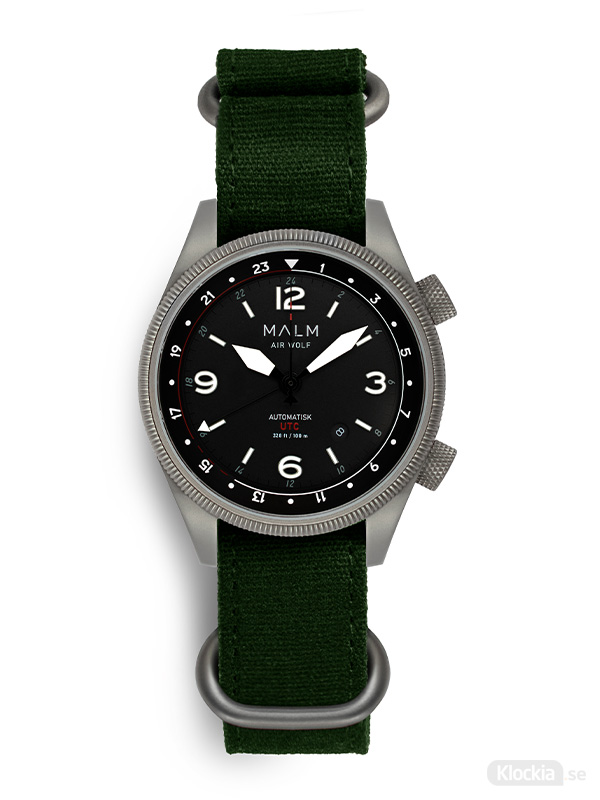 MALM AIR WOLF Silver cockpit Green Nato MW-AW39SRCP-14