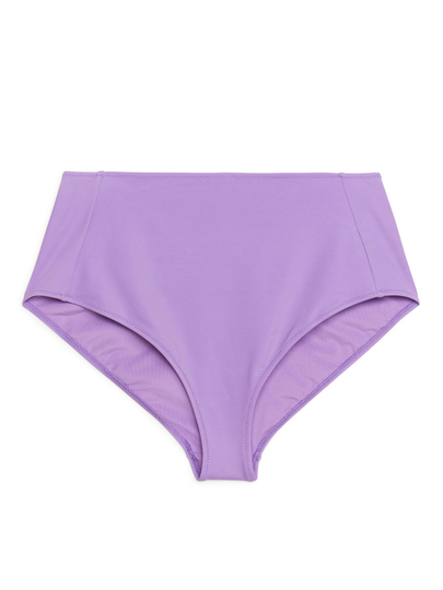 High Waist Bikini Brief - Purple