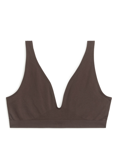 Seamless Soft Bra - Brown