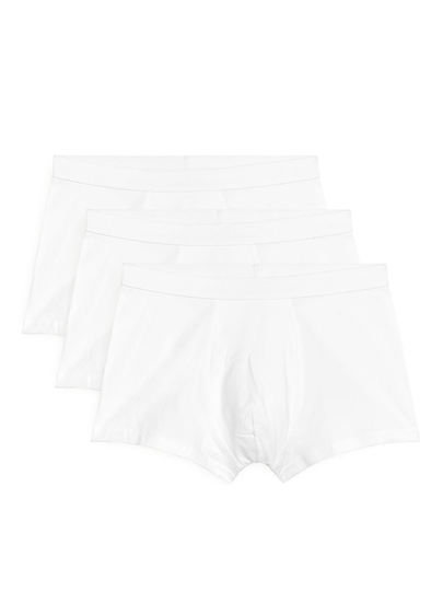 Pima Cotton Trunks, Set of 3 - White