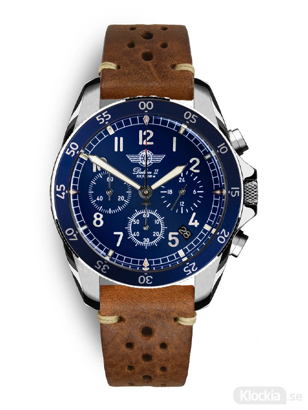 MALM Dalton 2 Blue Chronograph 41 Brown Race MW-DAII39BLUESWAF-LTD - Herrklocka