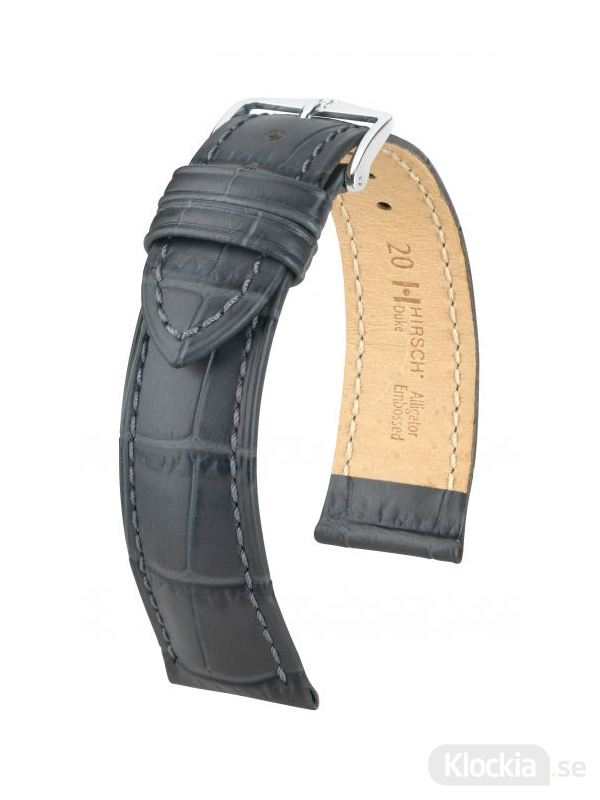 Klockarmband Hirch Duke 14mm Medium Grå-Silver