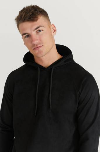 Human Scales Hoodie Hans Vegan Suede Svart
