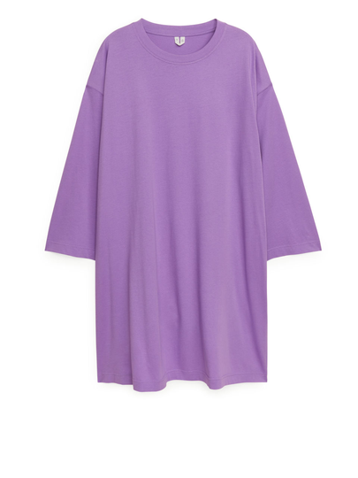 Pima Cotton Jersey Dress - Purple