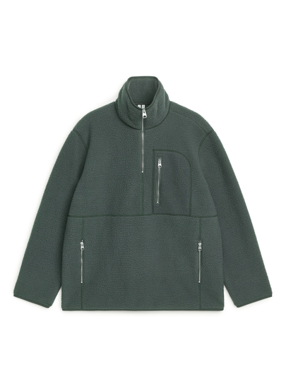 Half-Zip Fleece Jacket - Green