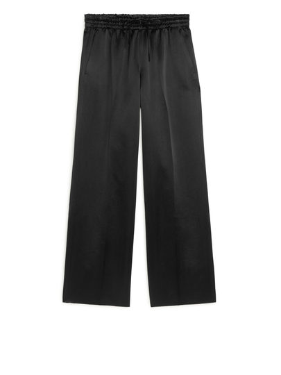 Satin Trousers - Black