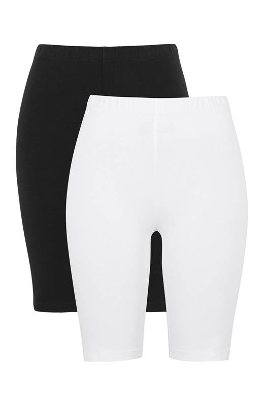 Cellbes Cykelbyxa 2-Pack Vit Svart