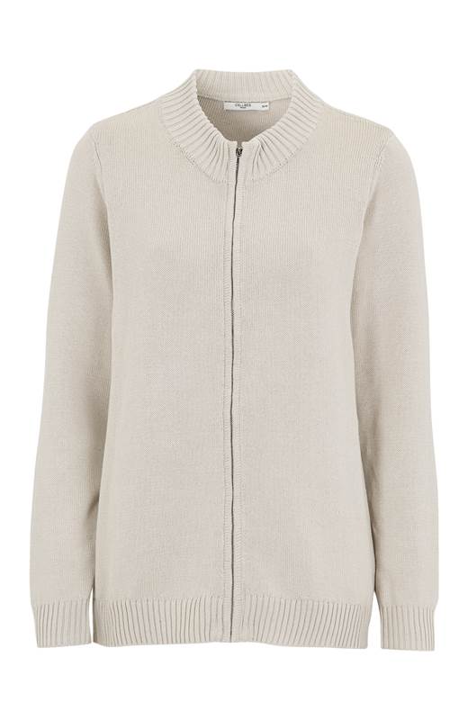 Cellbes Kort cardigan med dragkedja Beige