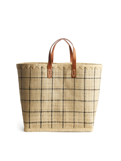 Afroart Small Raffia Bag - Beige