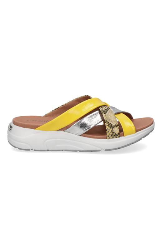 Caprice Skinnsandal Gul Multi