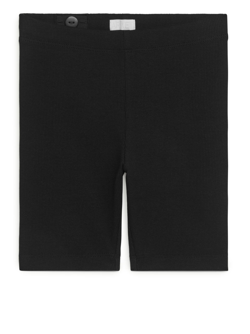 Rib Jersey Cycling Shorts - Black