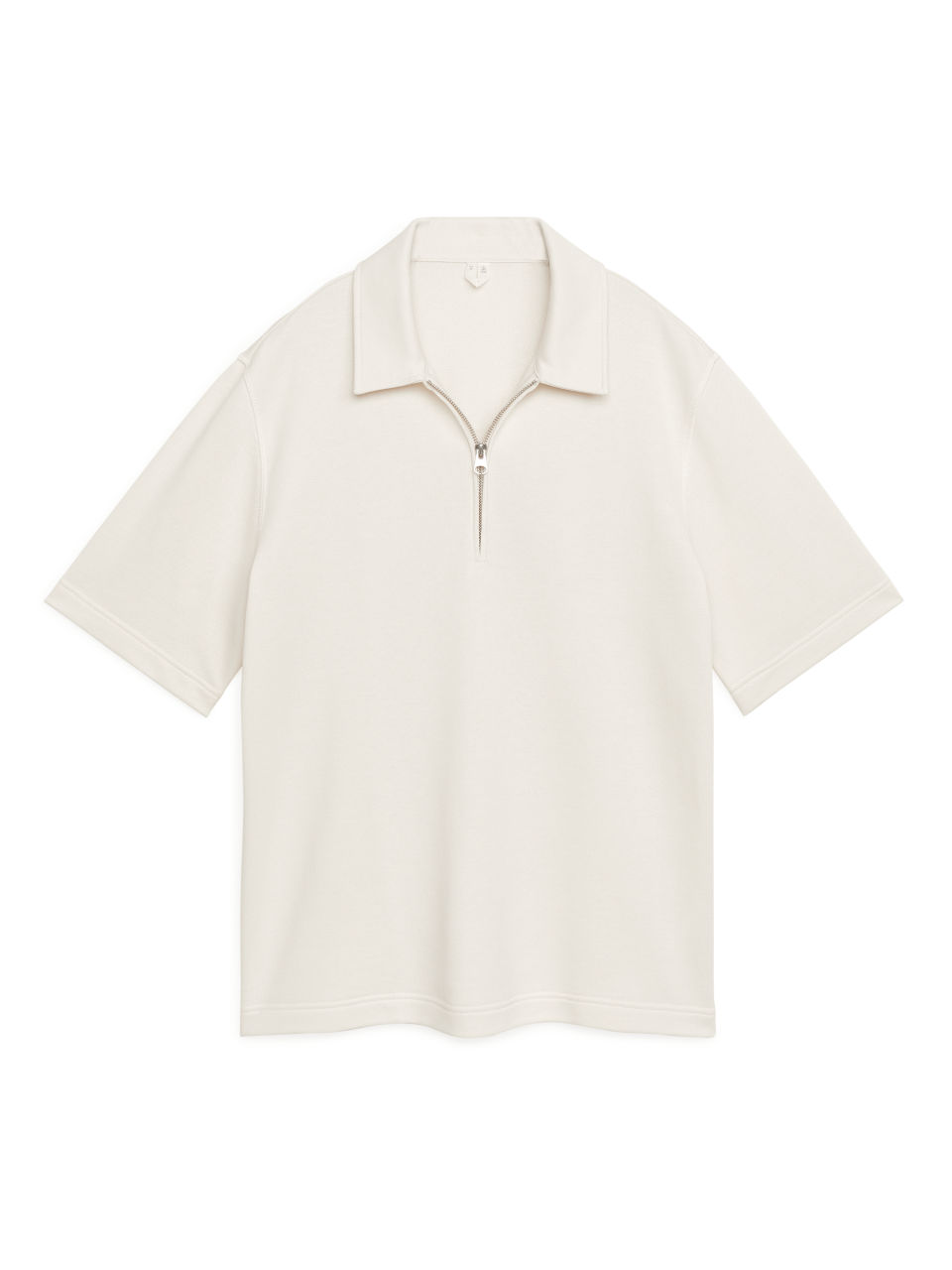 Zipped Polo Shirt - White