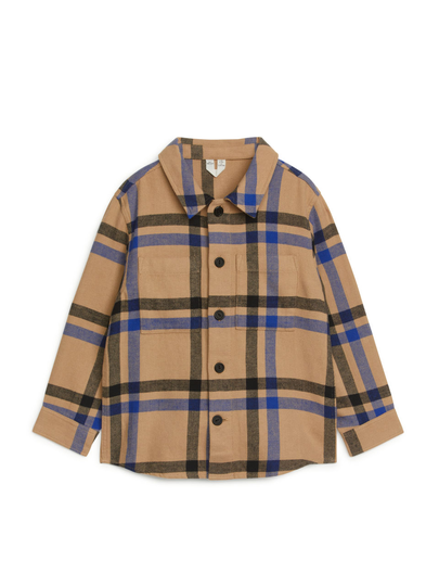 Flannel Overshirt - Beige