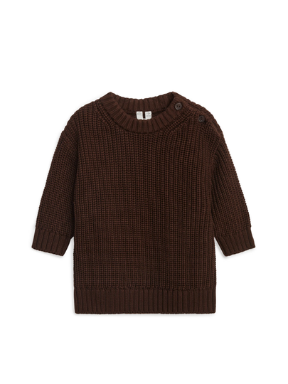 Heavy-Knit Jumper - Brown