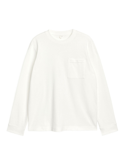 Chest Pocket Long Sleeve - White