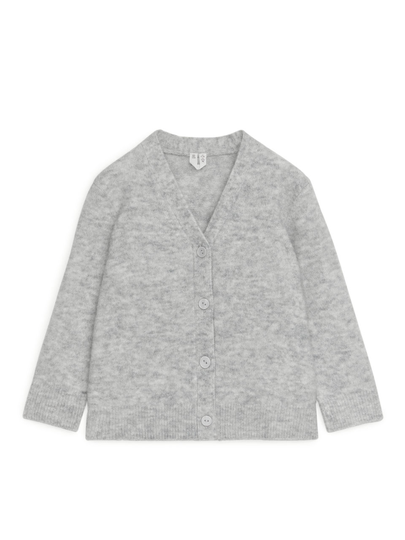 Alpaca-Merino Cardigan - Grey