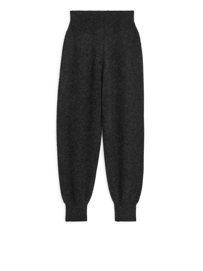 Alpaca Wool Trousers - Grey