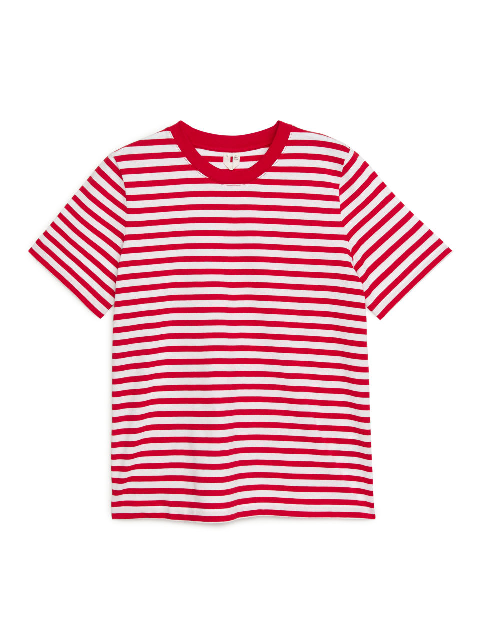Crew-Neck Striped T-shirt - Red