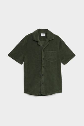 Studio Total Terry Camp Shirt Grön