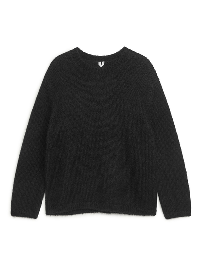 Knitted Mohair Jumper - Black