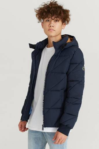 Scotch & Soda Pufferjacka Hooded Jacket Blå