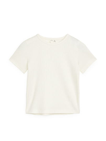 Cotton Lyocell Rib Top - White