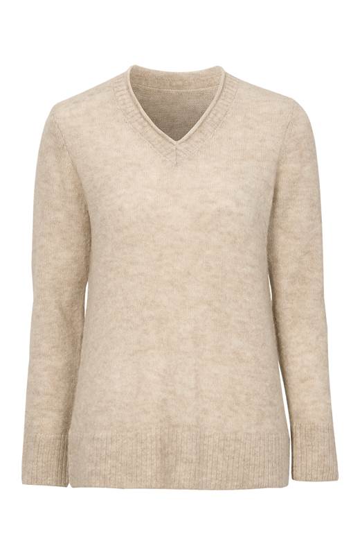 Cellbes Tröja i alpacka och återvunnen polyester Beige