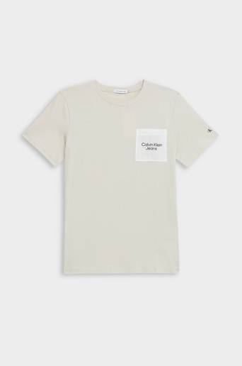 Calvin Klein T-Shirt Solar Mix Media T-Shirt Beige