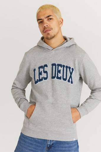 Les Deux Hoodie Crane Hoodie Grå