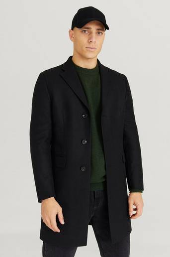 Studio Total Rock Lambton Wool Coat Svart