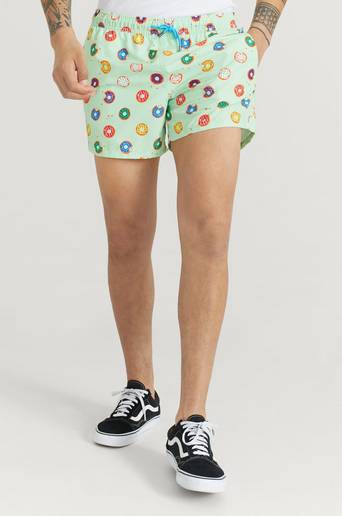 Happy Socks Badshorts Donut Swimshorts Grön