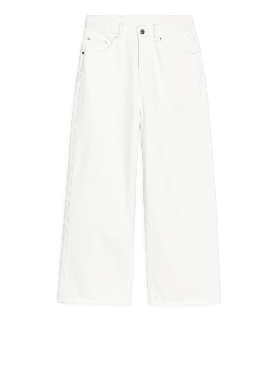 WIDE Cropped Jeans - White