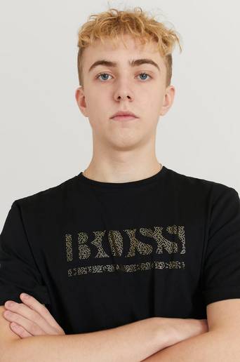 BOSS T-Shirt Boss Gold Logo Tee Svart