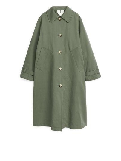 Cotton Linen Coat - Green