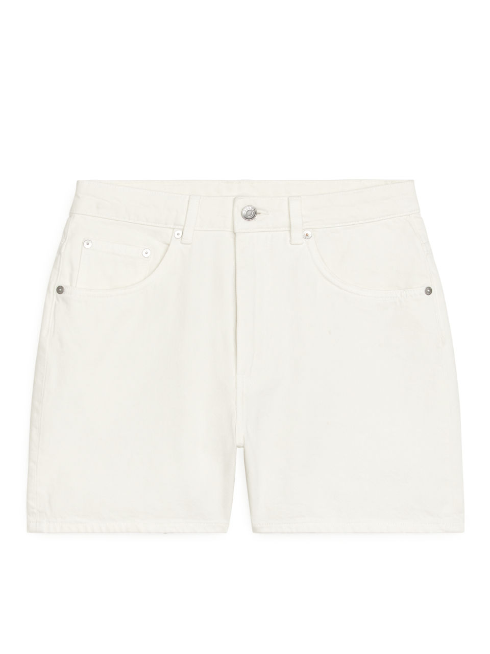 Denim Overdye Shorts - White