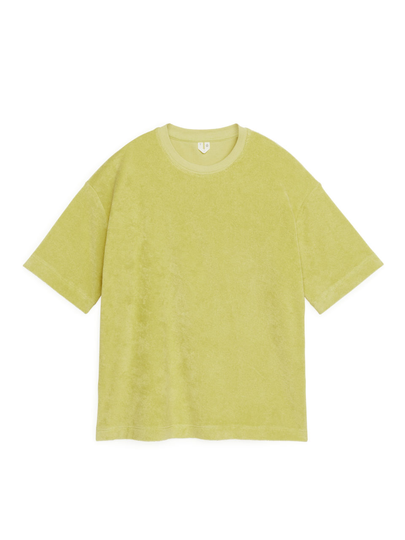 Oversized Towelling T-Shirt - Yellow