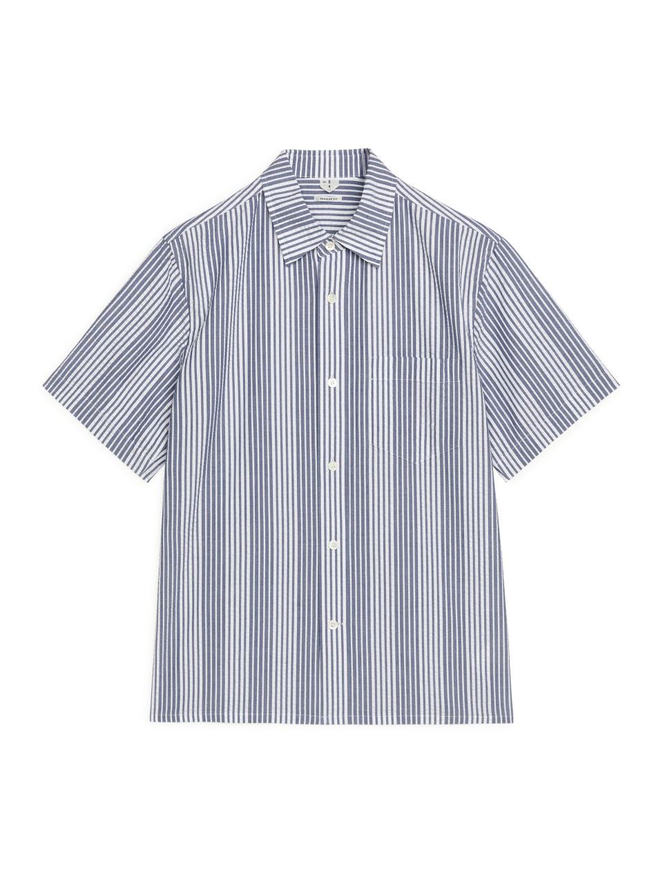 Short-Sleeve Seersucker Shirt - Blue