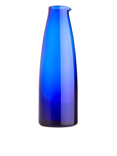 Glass Carafe 30 cm - Blue