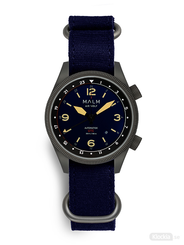 MALM AIR WOLF Gun Metal Dark Blue Classic Blue Nato MW-AW39GMGRCP-15