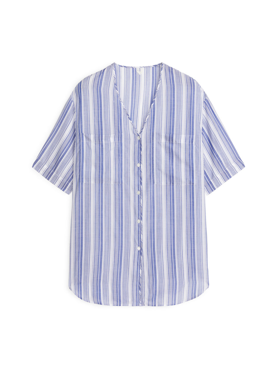 Striped Lyocell Tunic - Blue