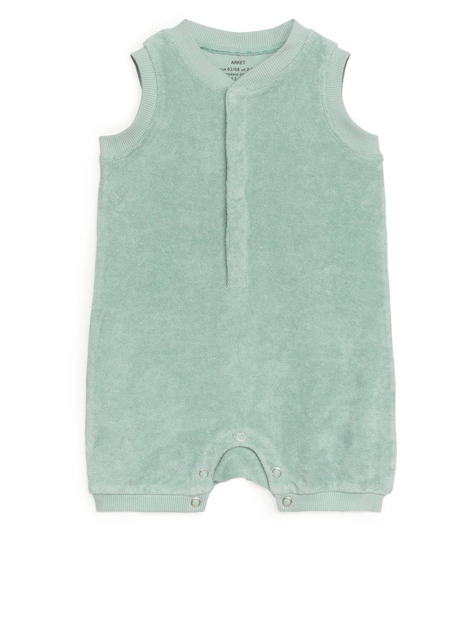 Sleeveless Towelling Romper - Turquoise