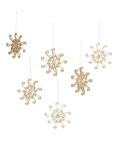 Afroart Snowflake Paper Ornaments - White