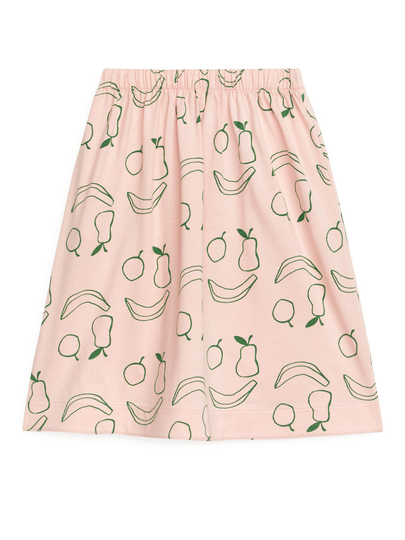 Printed Jersey Skirt - Orange
