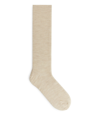 Wool Socks - Beige