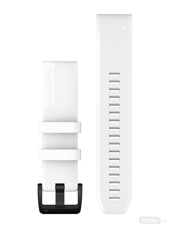 Garmin QuickFit 22mm - Klockarmband, Vitt med svarta detaljer i rostfritt stål