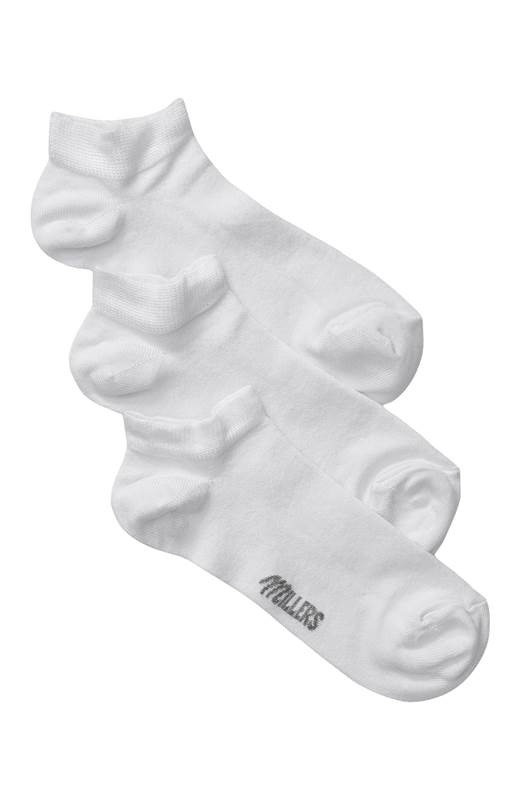 Millers Ankelsocka i bambu 3-Pack Vit