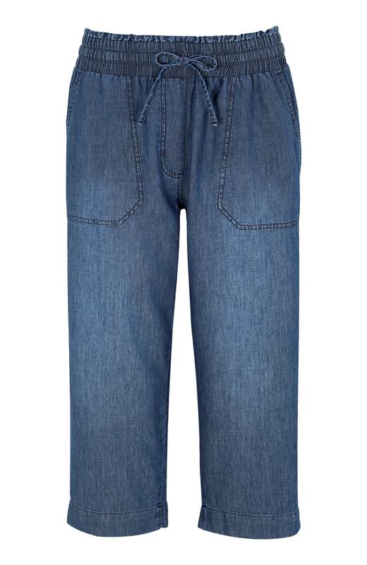 Cellbes Ledig capribyxa i denim Blå denim