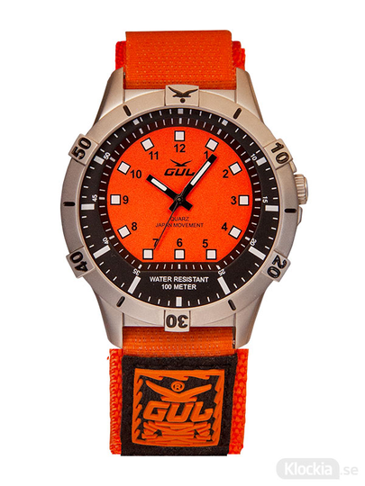 GUL No. One Orange Velcro 535016210 - Herrklocka