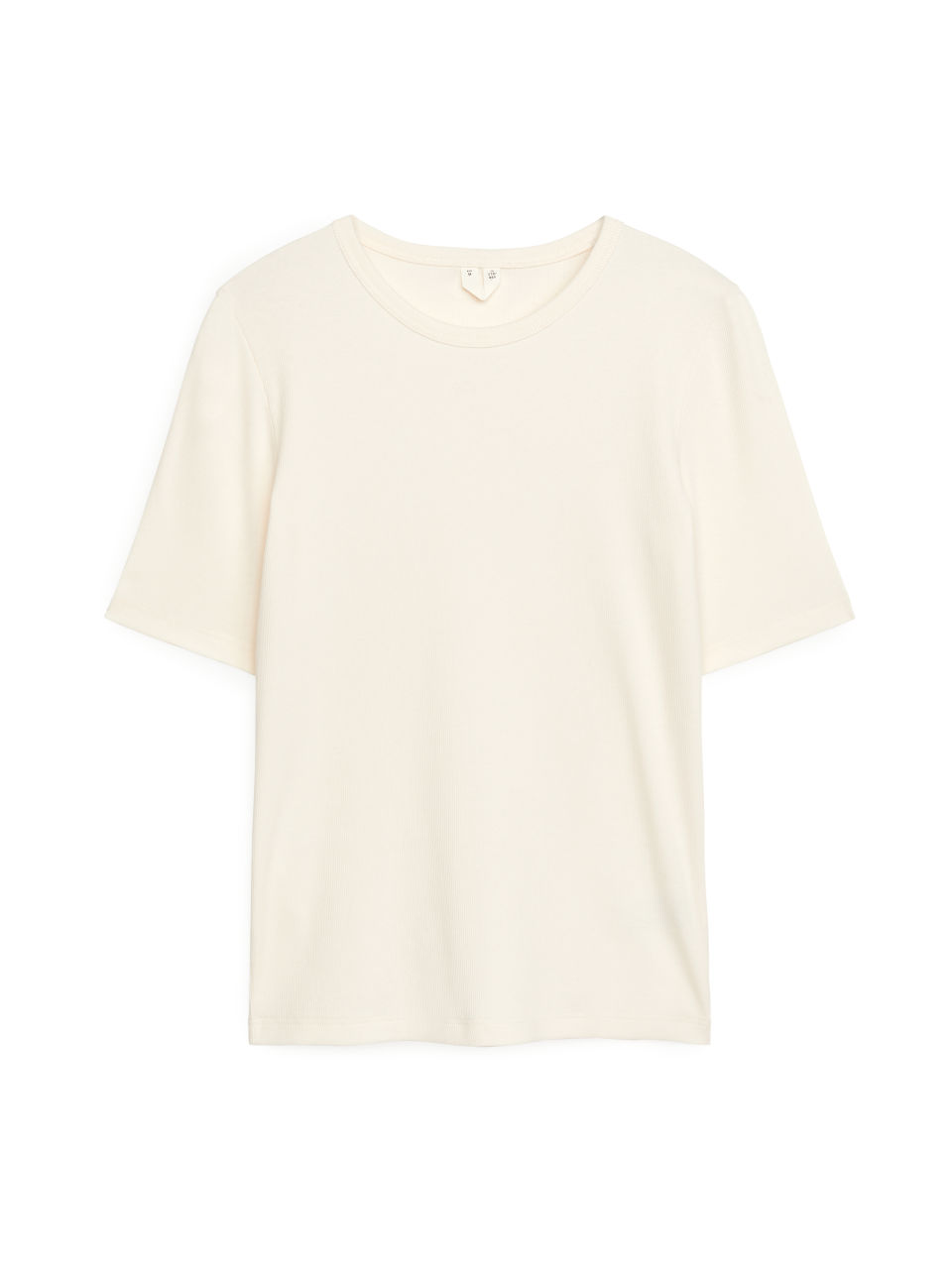 Fitted Rib Jersey Top - White